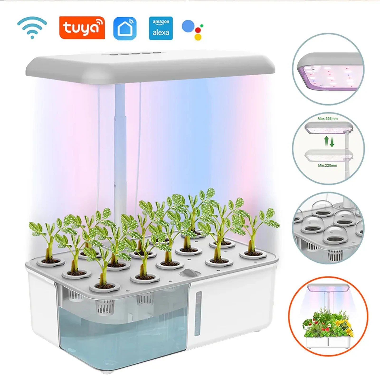 Smart Garden Click And Grow - Tuya WiFi Plant Hydroponics System Growing