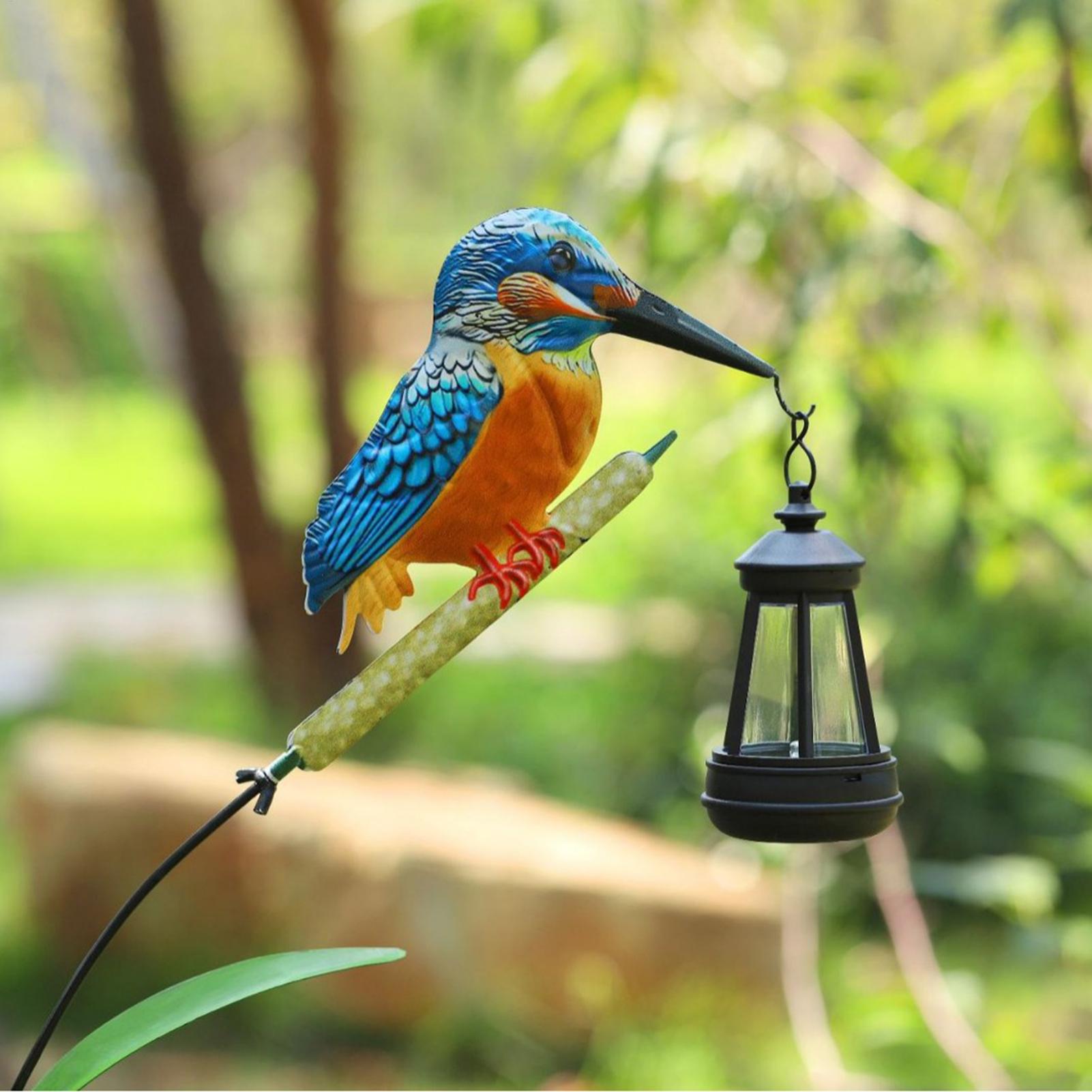 Smart Zen Garden - Solar Powered Kingfisher Light Garden Statue