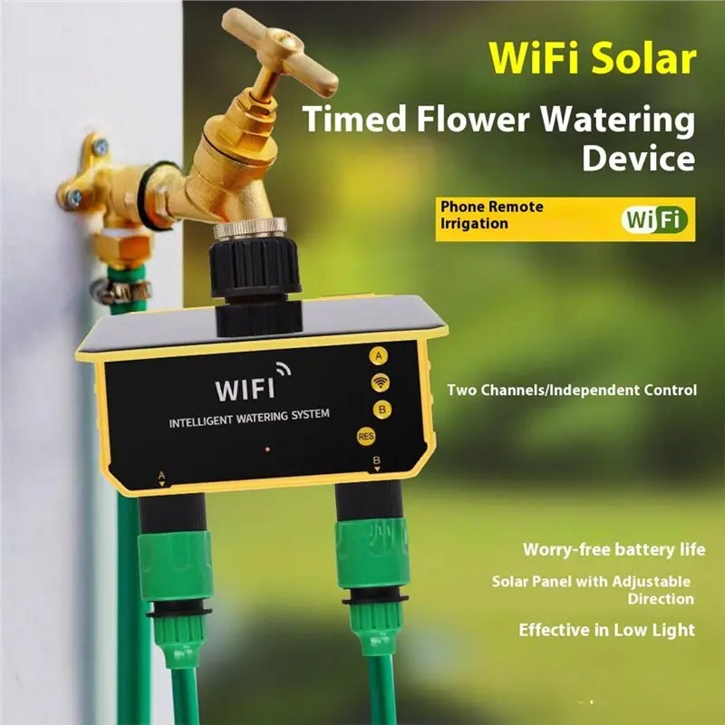 1/2 Outlets WIFI Solar Irrigat - Smart Garden Monitoring System recension och pris