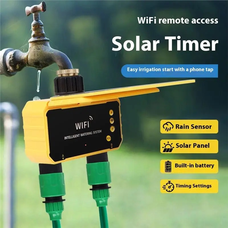 1/2 Outlets WIFI Solar Irrigat - Smart Garden Monitoring System recension och pris