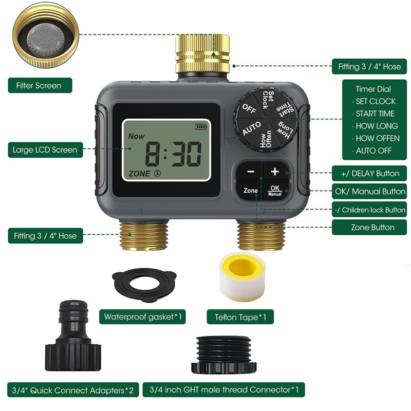 AY14 -Dual Outlets Automatic I - Smart Garden Valve recension och pris