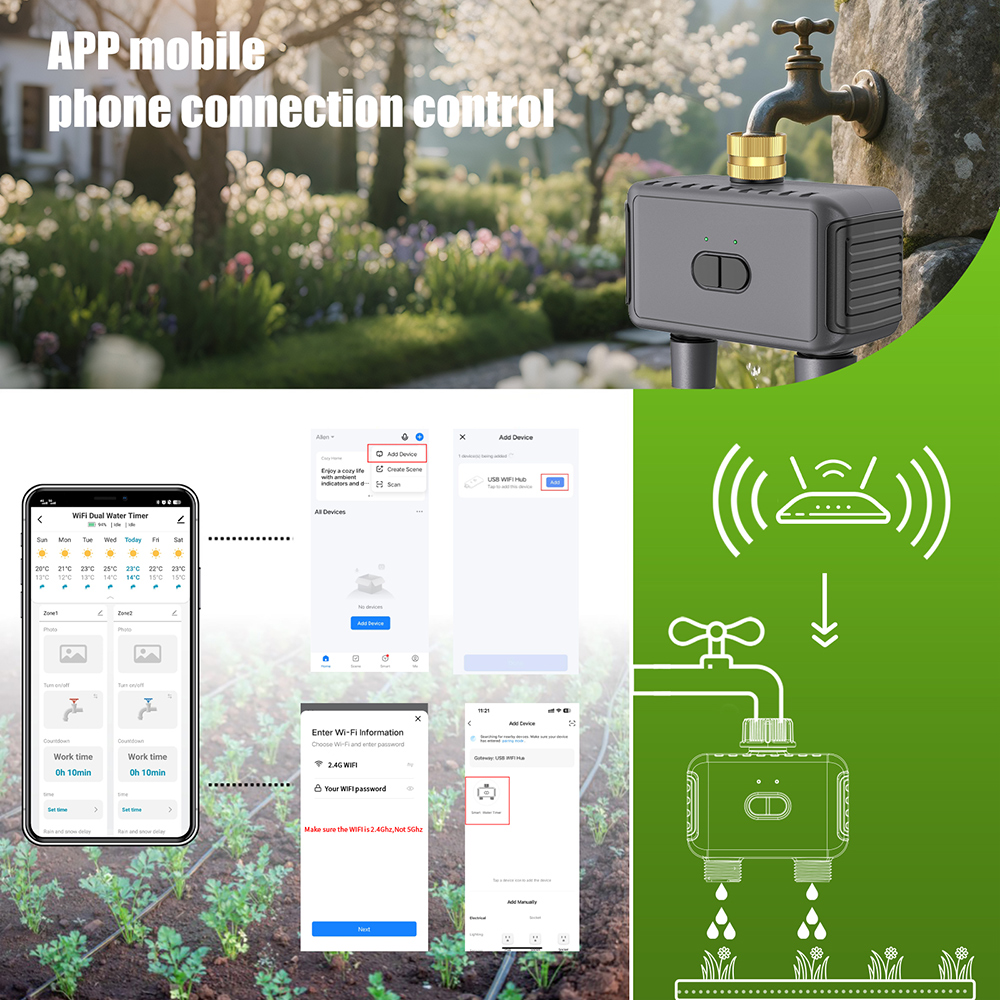 Tuya WiFi Water Timer Smart 2  - Smart Garden Monitoring System recension och pris