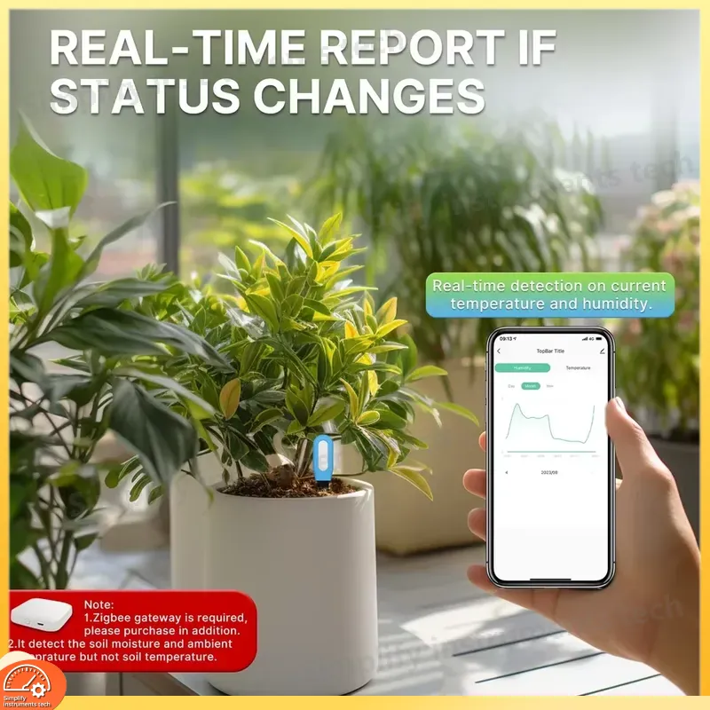 Smart Soil Moisture Temperatur - Smart Garden Monitoring System recension och pris