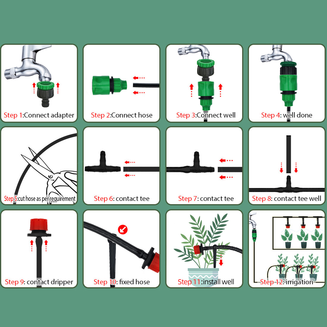 Greenhouse 15M-30M DIY Drip Ir - Smart Garden Hose recension och pris