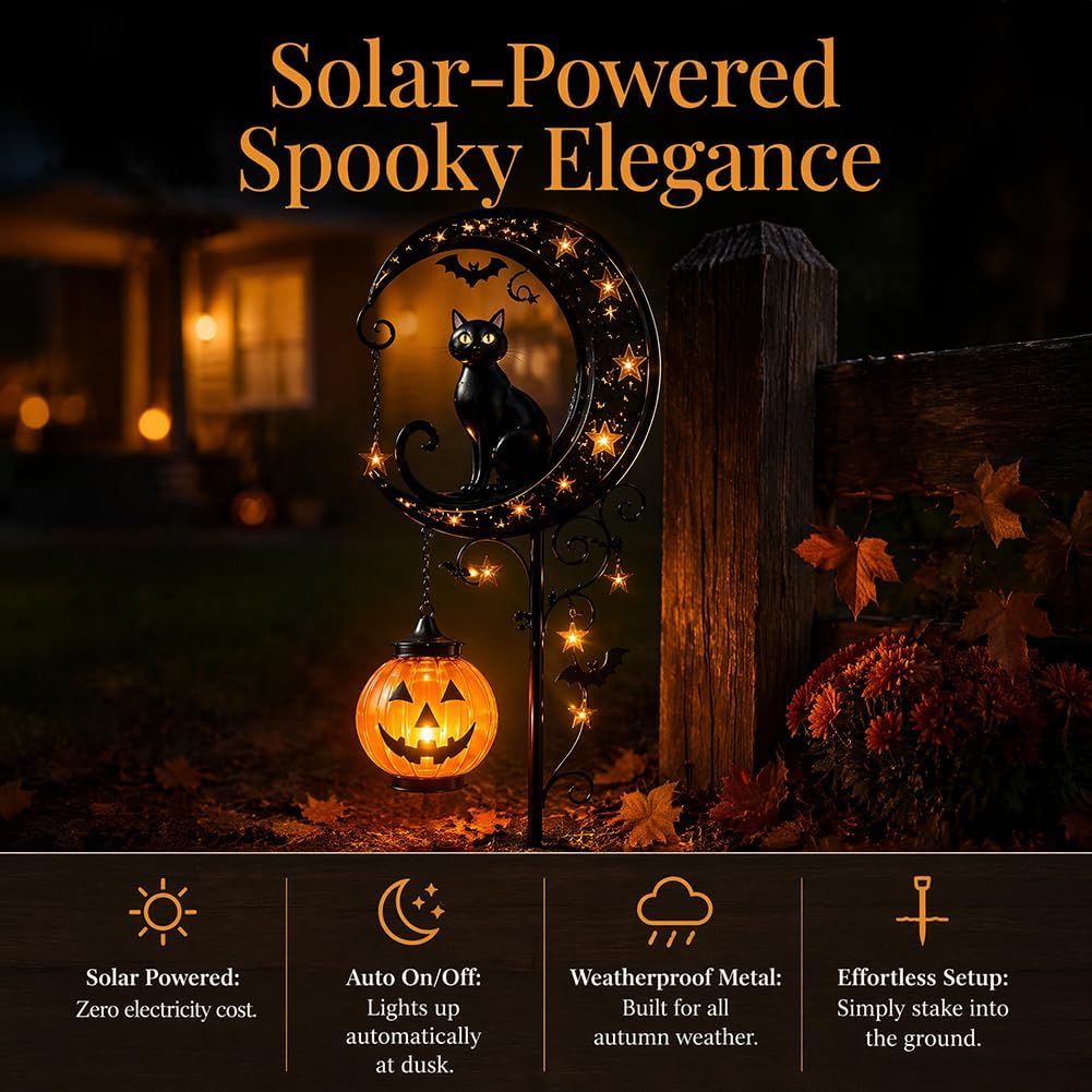 Solar Halloween Black Cat & Pu - Smart Zen Garden recension och pris