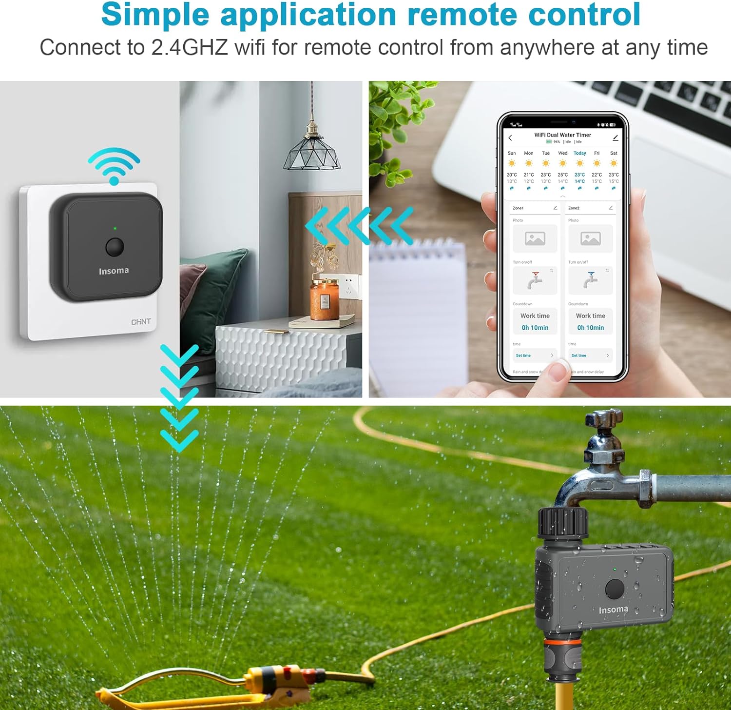 Insoma Wifi Automatic Sprinkle - Smart Garden Monitoring System recension och pris