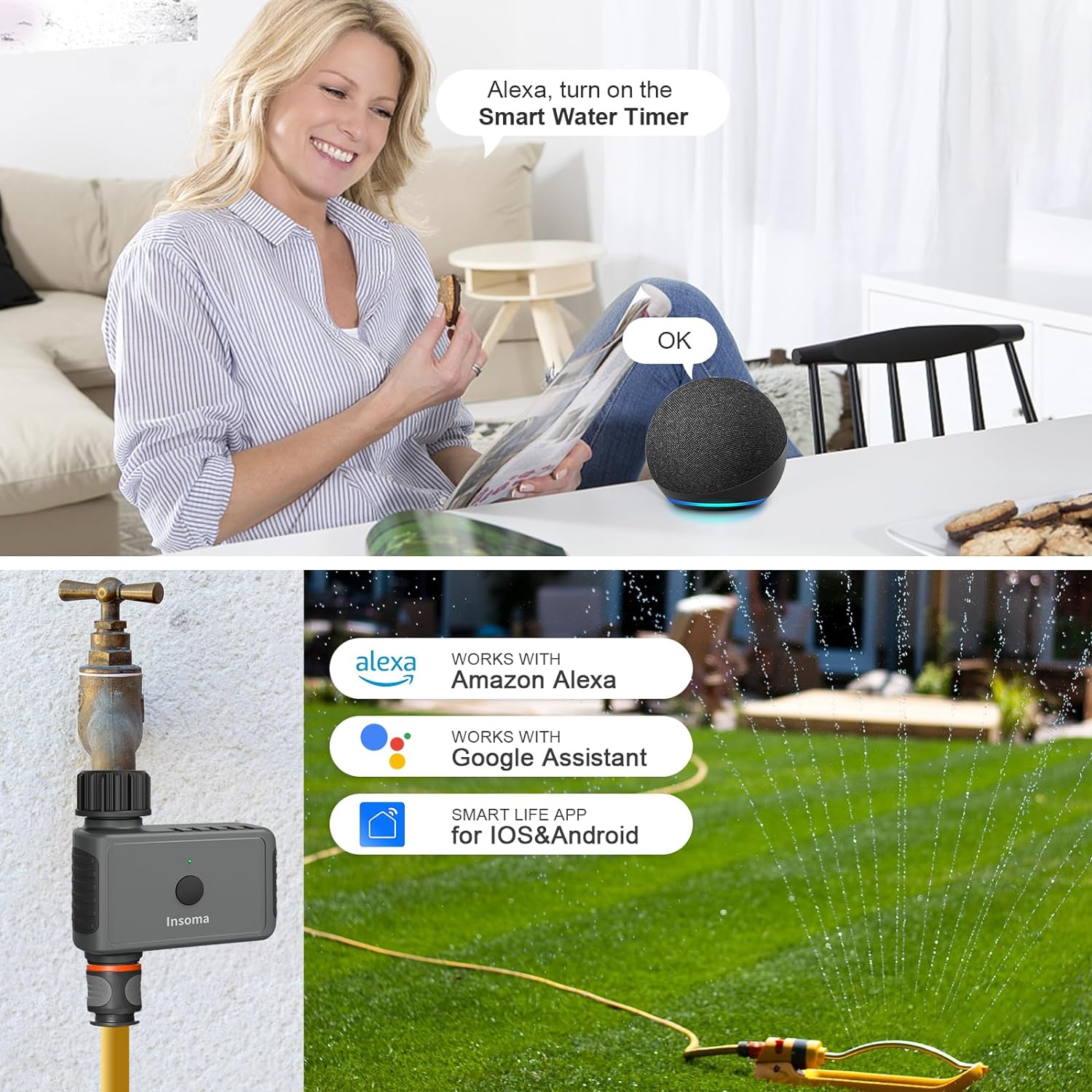 Insoma Wifi Automatic Sprinkle - Smart Garden Monitoring System recension och pris