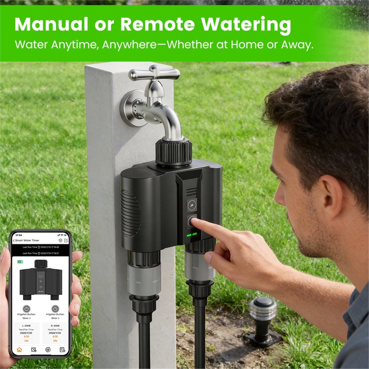 Y17A 1 Set WiFi Water Timer fo - Smart Garden Hose recension och pris