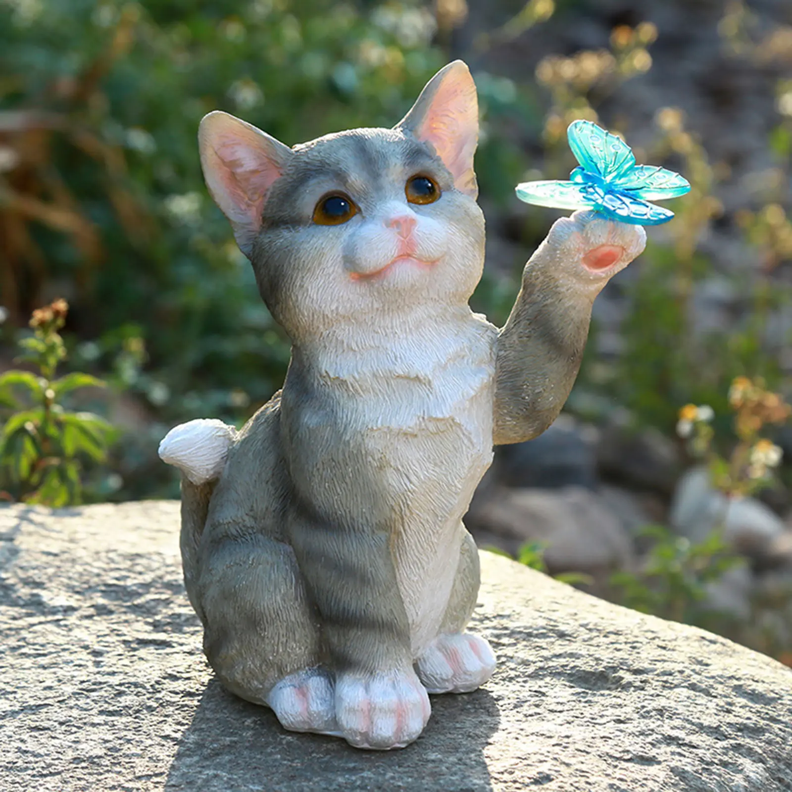 Outdoor Cat Sculpture Figurine - Smart Zen Garden recension och pris